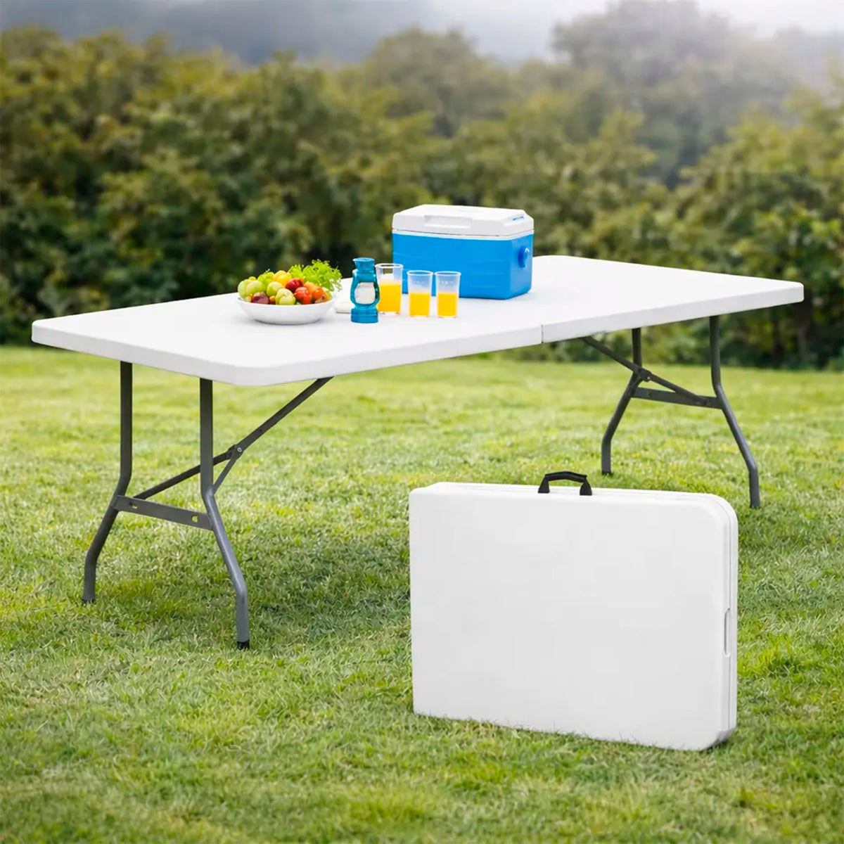 Mesa Dobrável Maleta Com Alça Portátil 1.80m